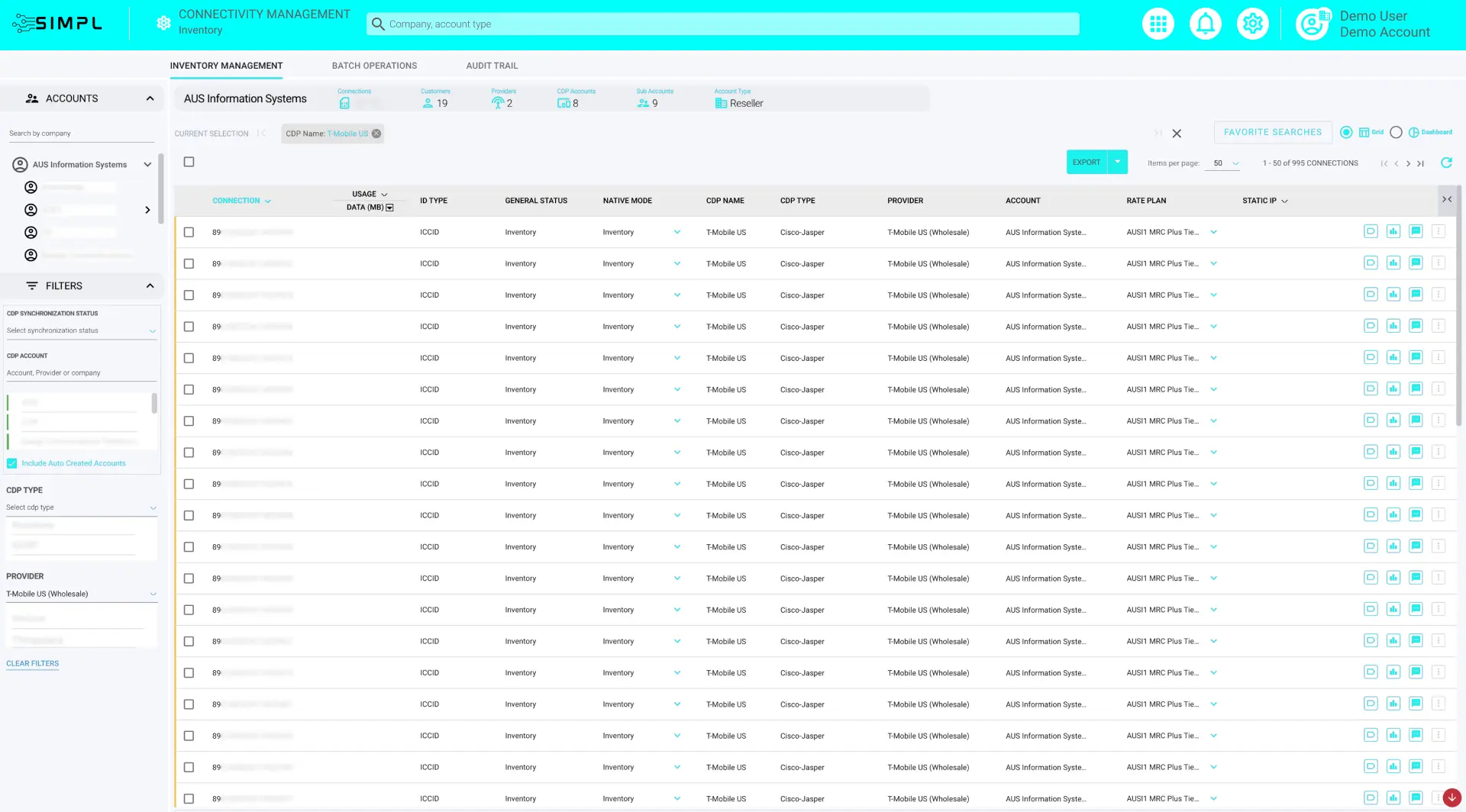 SIM Management One-Platform - SIMPL IoT